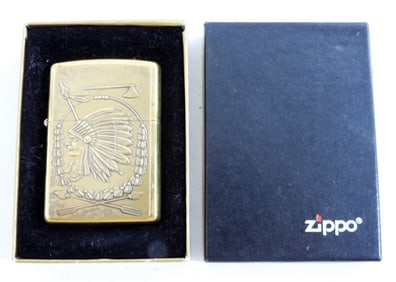 1997 BARRETT SMYTHE INDIAN HEAD ZIPPO
