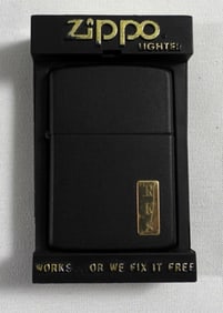 1989( UNFIRED) BLACK MATTE ZIPPO IN CASE