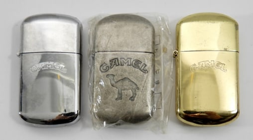 (3) UNFIRED CAMEL LIGHTERS