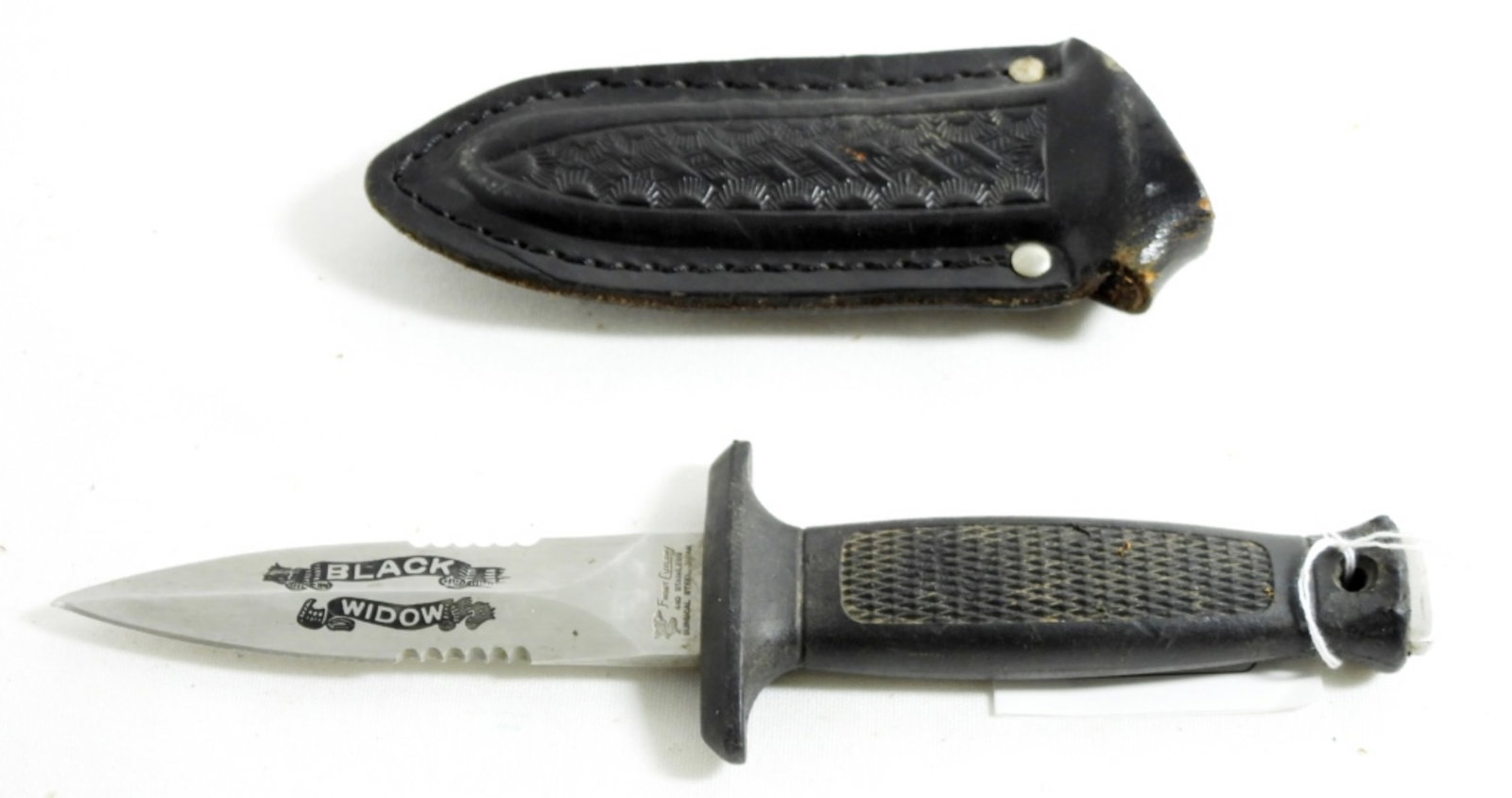 BLACK WIDOW BOOT KNIFE: FROST CUTLERY 7 1/4" LONG - SHOWS SOME WEAR