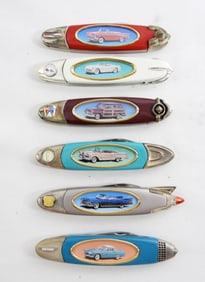 (6) FRANKLIN MINT ANTIQUE CAR KNIFE LOT