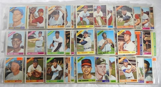 (367) 1966 TOPPS BASEBALL CARDS in ALBUM