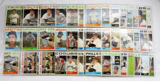 (321) 1964 TOPPS BASEBALL CARDS in ALBUM