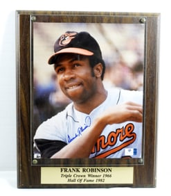 FRANK ROBINSON AUTO 8x10 PLAQUE