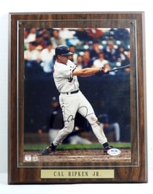 CAL RIPKEN JR AUTO 8x10 PLAQUE PSA