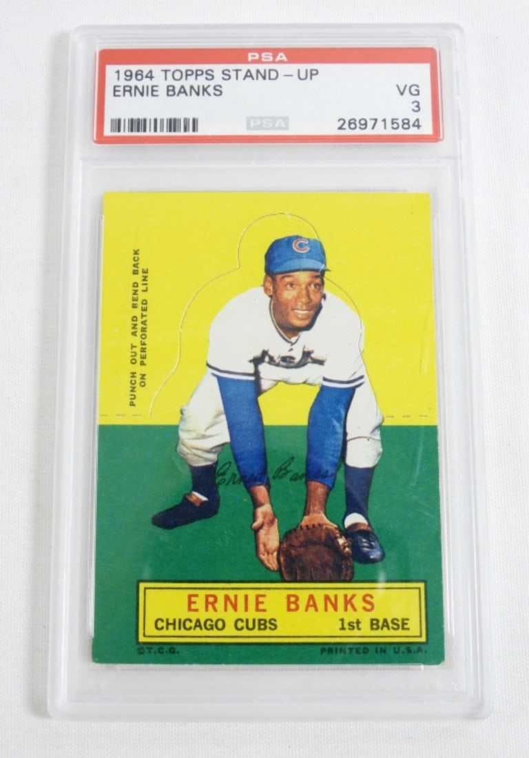 1964 TOPPS STAND-UP ERNIE BANKS PSA 3 (1 of 2)