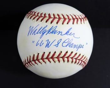AUTO BASEBALL BY WALEY BUNKER JSA COA