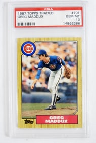 1987 TOPPS GREG MADDUX PSA  10