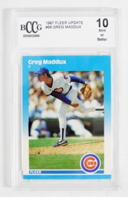 1987 GREG MADDUX CUBS BCCG MT 10