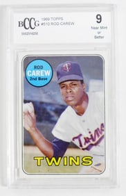 1969 TOPPS #510 ROD CAREW BCCG 9 NM