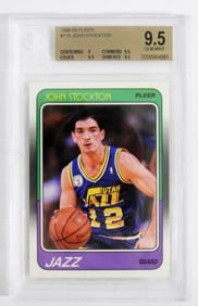 1988-89 FLEER #115 JOHN STOCKTON 9.5 MT