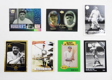 (7) BABE RUTH COMMEMORATIVE CARDS