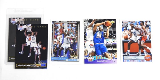 (5) SHAQUILLE O'NEAL BASKETBALL CARDS