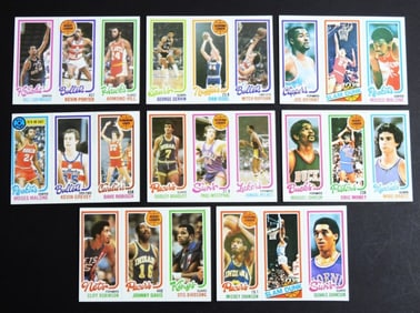 (8) 1980/81 TOPPS BASKETBALL CARDS