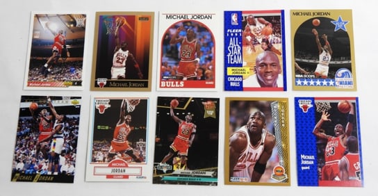 (10) MICHAEL JORDAN BASKETBALL CARDS