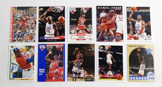 (10) MICHAEL JORDAN BASKETBALL CARDS