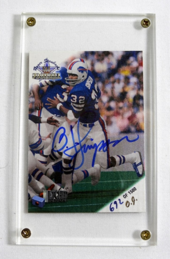 O.J. SIMPSON AUTOGRAPH CARD 692/1500 (1 of 4)