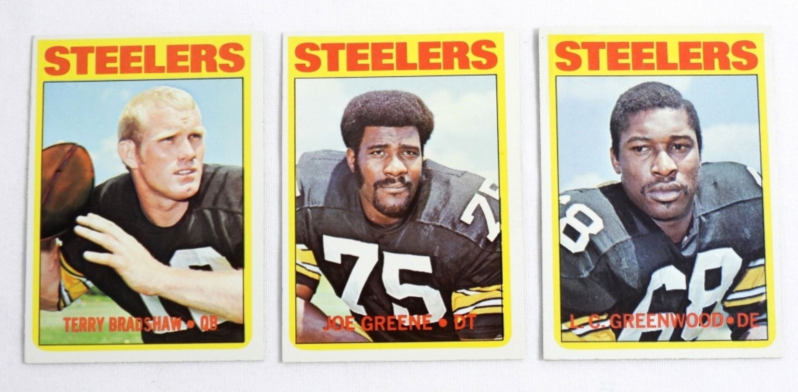 (3) 1972 TOPPS STEELERS STAR CARDS (1 of 2)