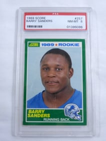 1989 SCORE BARRY SANDERS PSA NM-MT 8