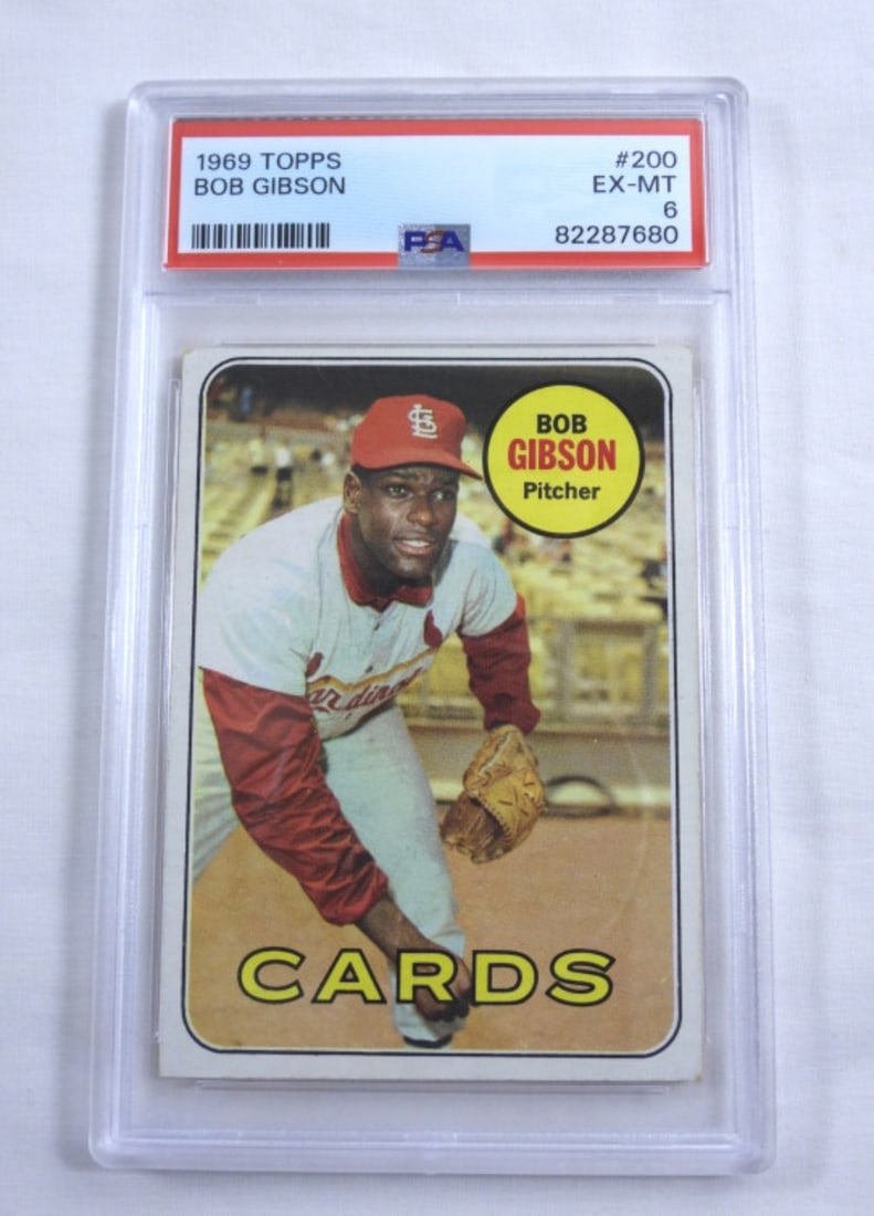 1969 TOPPS BOB GIBSON PSA  EX-MT 6 (1 of 2)