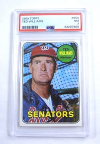 TED WILLIAMS 1969 TOPPS PSA  NM 7