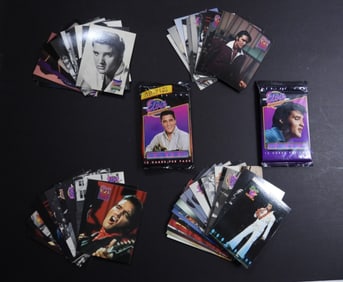 (59) ELVIS PRESLEY CARDS & (2) WAX PKS