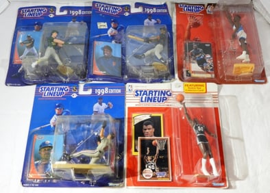 (5) SPORTS STARTING LINEUP FIGURINES