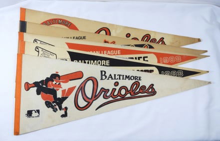 (5) VTG BALTIMORE ORIOLES PENNANTS