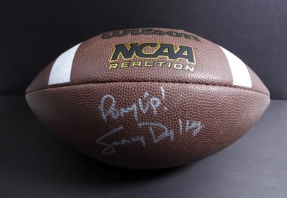 NCAA SIGNED FOOTBALL "PONY UP"