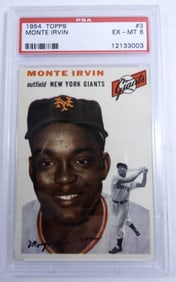 1954 TOPPS MONTE IRVIN PSA  EX-MT 6