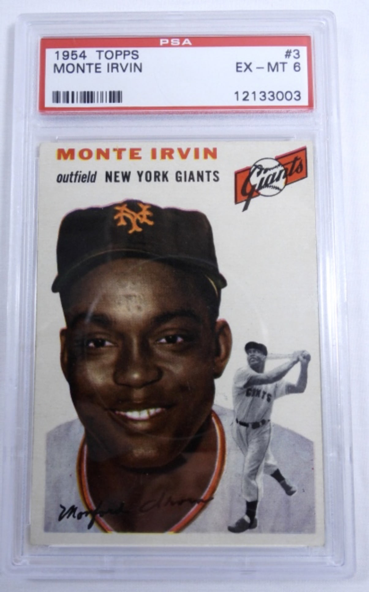 1954 TOPPS MONTE IRVIN PSA  EX-MT 6 (1 of 2)