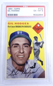1954 TOPPS GIL HODGES PSA EX-MT 6