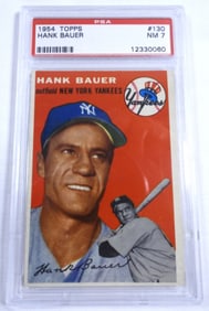 1954 TOPPS HANK BAUER PSA NM 7