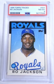 1986 TOPPS BO JACKSON PSA NM-MT 8