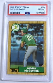 1987 MARK MCGWIRE #366 PSA GEM MT 10