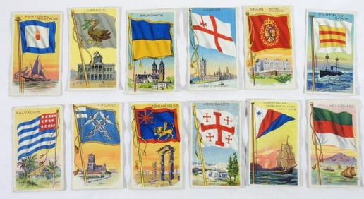 (12) 1909-1911 T-59 FLAGS OF ALL NATIONS