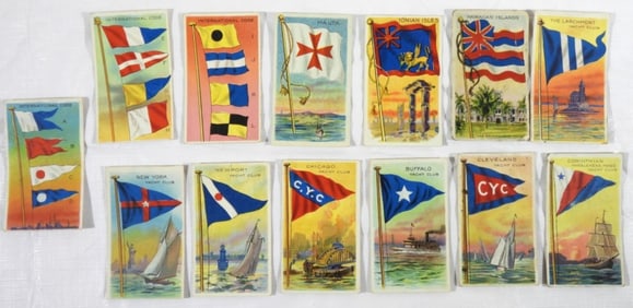 (12) 1909-1911 T-59 FLAGS OF ALL NATIONS