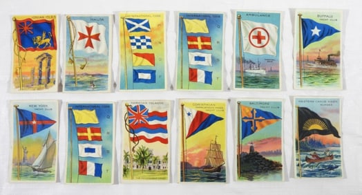 (12) 1909-1911 T-59 FLAGS OF ALL NATIONS