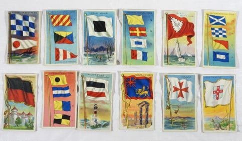 (12) 1909-1911 T-59 FLAGS OF ALL NATIONS