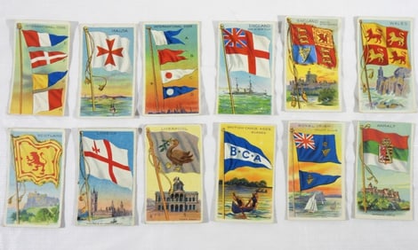 (12) 1909-1911 T-59 FLAGS OF ALL NATIONS