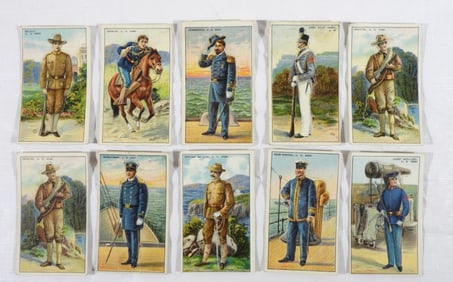 (10) 1909-13 T81 MILITARY SERVICE DIE CUT
