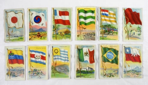 (12) 1909-1911 T-59 FLAGS OF ALL NATIONS