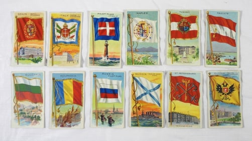 (12) 1909-1911 T-59 FLAGS OF ALL NATIONS