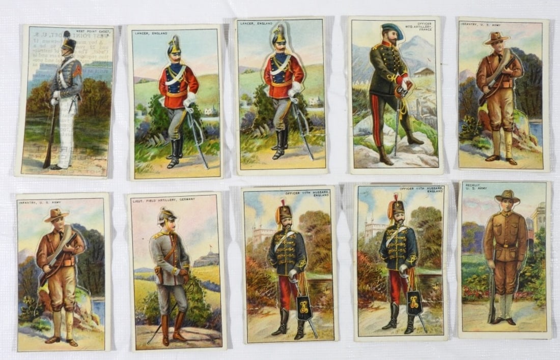 (10) 1909-13 T81 MILITARY SERVICE DIE CUT (1 of 2)