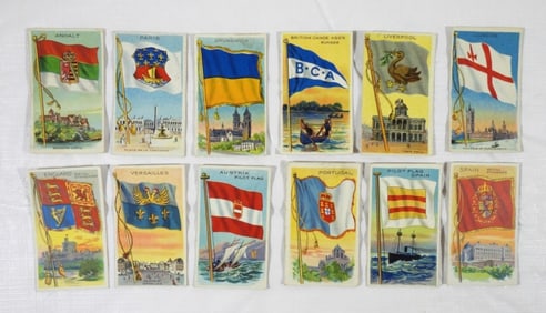 (12) 1909-1911 T-59 FLAGS OF ALL NATIONS