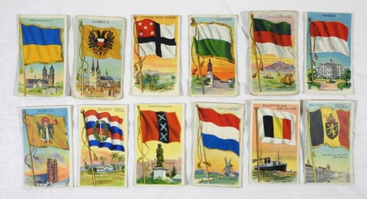 (12) 1909-1911 T-59 FLAGS OF ALL NATIONS
