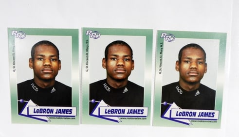 (3) LEBRON JAMES 2002 ROOKIE REVIEW