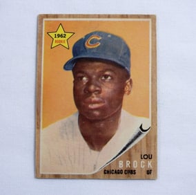 1962 TOPPS #387 LOU BROCK ROOKIE
