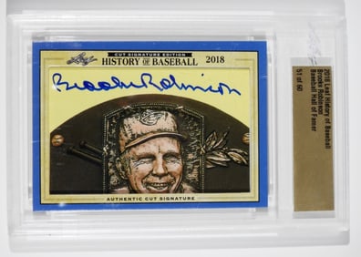 2018 LEAF BROOKS ROBINSON AUTO CARD