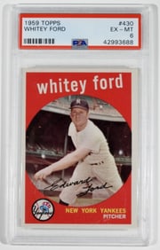 1959 TOPPS #430 WHITEY FORD PSA 6